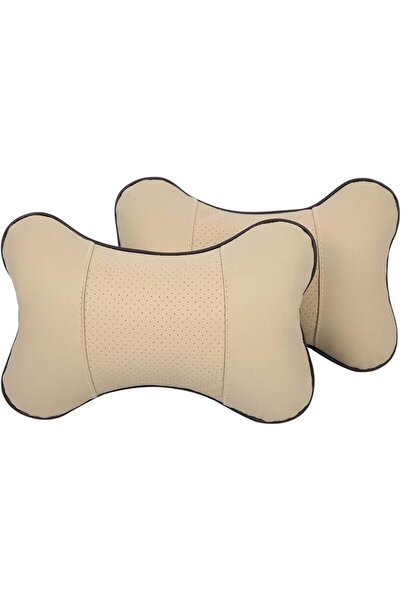 leeko 2PCS Leather Car Seat Pillow Breathable Car Head Neck Rest Cushion Head...