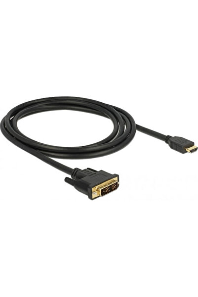 DELOCK Καλώδιο DVI-D αρσενικό σε HDMI αρσενικό, 2μ, Μαύρο (85584)