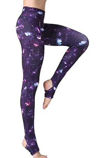 GENERAL Women's Printed Yoga Trousers, Slim Fit High Waist Opaque Fitness Run...