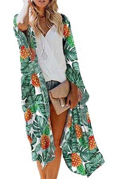 GENERAL MayBuy Women's Summer Long Flowy Kimono Cardigans Boho Chiffon Floral...