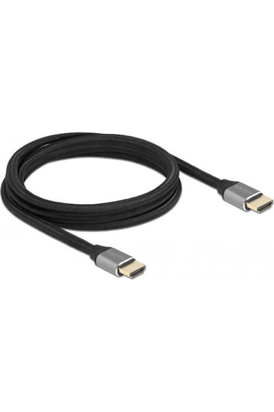 DELOCK Πλεγμένο καλώδιο HDMI αρσενικό - HDMI αρσενικό 2μ Μαύρο Κωδικός: 83996