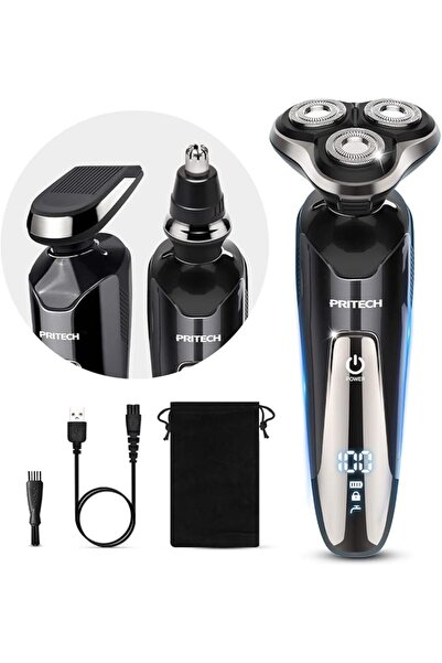 Pritech Mens Electric Razor for Men Electric Face Shavers Rechargeable Shavin...