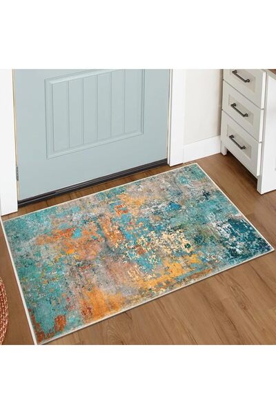 GENERAL Lahome Moroccan Area Rug - 2’x3’Washable Small Entryway Accent Distre...