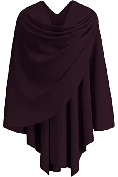 Puli Womens Poncho Shawl Wrap Finely Draped Knitted Cape Cardigan Cross Front...