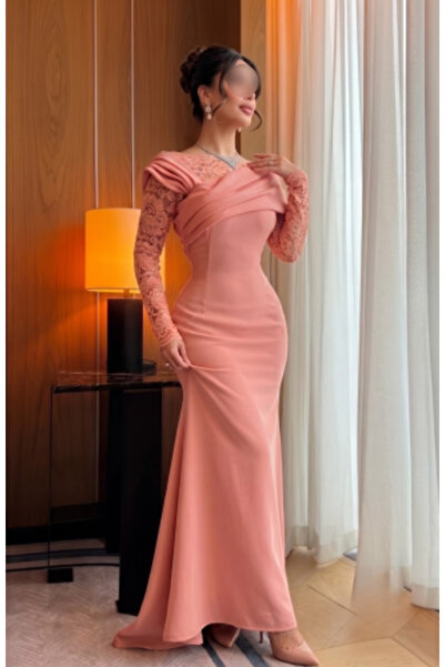 ALPHALUNA Peach Mermaid Dress