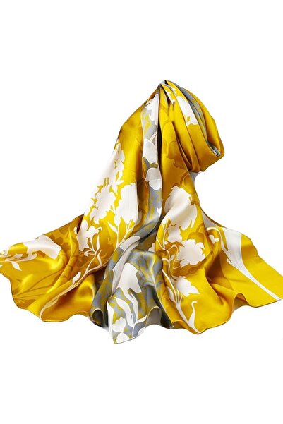 GENERAL Fashion Scarves 100% Satin Silk Scarf Long Lightweight Sunscreen Shaw...