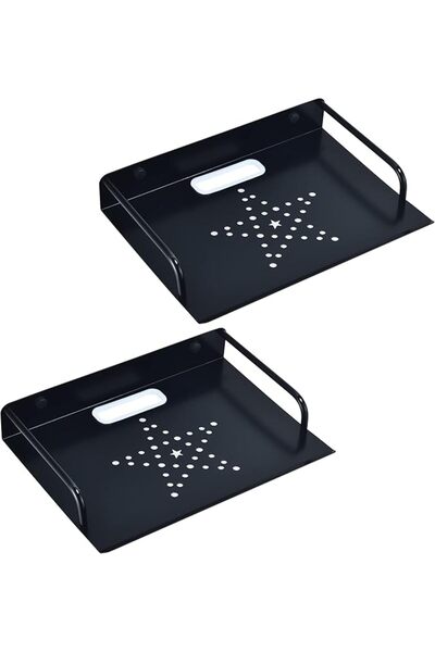 GENERAL HNVNER Floating TV Components, Metal Router Shelf, TV Box Mount Multi...