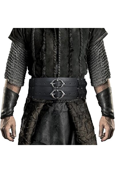 GENERAL HiiFeuer Viking Wide Belt, Medieval Faux Leather Armor Belt Knight Co...