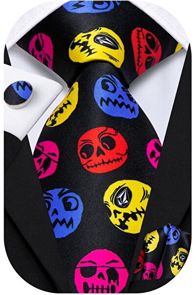Dubulle Mens Paisely Silk Tie for Men Necktie and Pocket Square Set