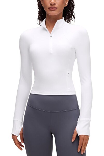 CRZ YOGA Women's Butterluxe Long Sleeve Workout Shirts Half Zip Pullover Swea...