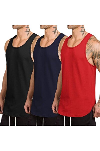 COOFANDY Men's 3 Pack Quick Dry Workout Tank Top Gym Muscle Tee Fitness Bodyb...