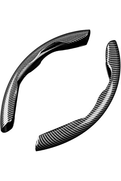 EACAM Steering Wheel Cover - Interior Black Carbon Fiber Steering Wheel Grip,...