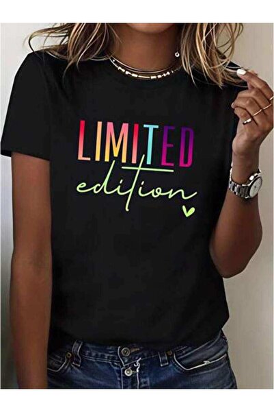 NOURAM Limited Edition, Women's Rainbow Text Design, Pure Cotton T-Shirt, Cas...