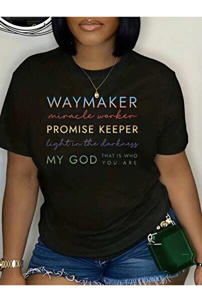4CR Waymaker Miracle Worker, Women's Inspirational Religious Text Design, Pur...