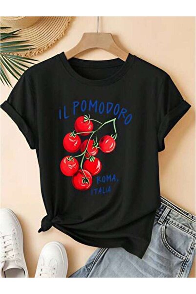 23ERVA Outfit Women, Il Pomodoro Roma Italia Funny Vintage T-Shirt, Loose And...