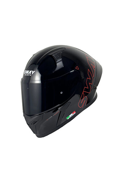 Sway KASK F357 Kask PARLAK SİYAH