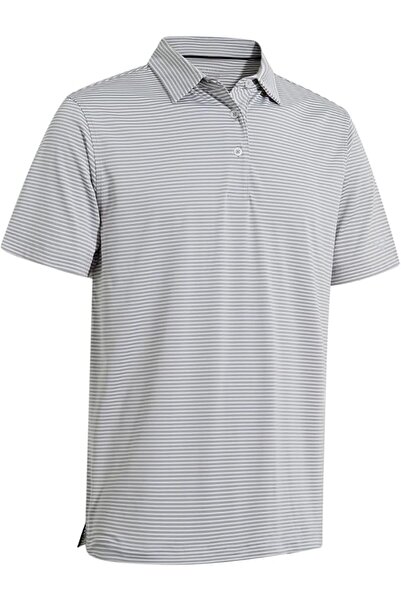 M MAELREG Men's Golf Polo Shirts Short Sleeve Striped Performance Moisture Wi...
