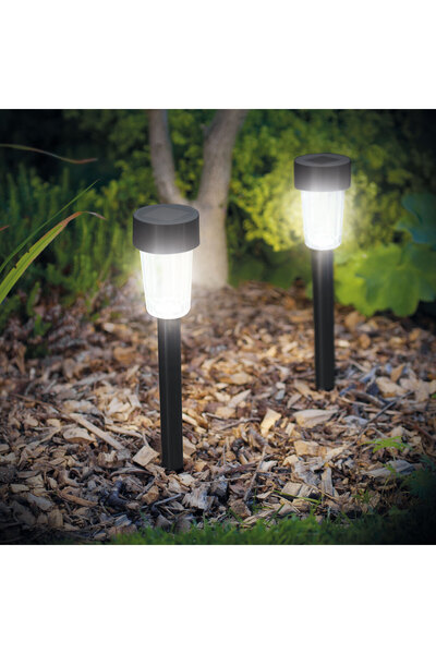 Alista Home Lampă solară LED de grădină, iluminat exterior, cu țăruș, aprinde...