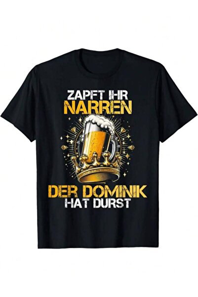 2BIR تي شيرت ألماني بطبعة "Zapft Ihr Narren Dominik Hat Durst" بعبارة مضحكة، ...