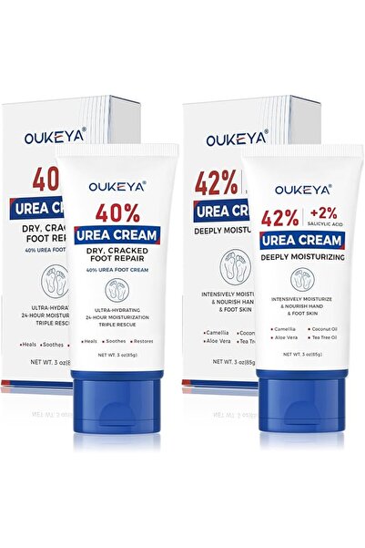 OUKEYA كريم اليوريا 42% مع حمض الساليسيليك 2% للبشرة المتشققة والجافة والخشنة...