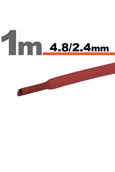 Alista Home Tub termocontractabil roșu 4.8/2.4 mm, tub izolator pentru cablur...