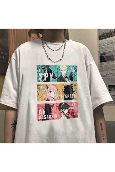 DEEFWEAR تي شيرت MINGALONDON Triple Anime Collage باللون الأبيض للجنسين مقاس ...