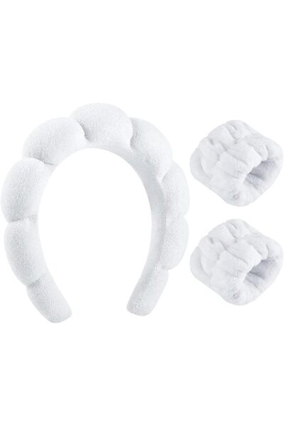 XINGBO Xing-Ruiyang Spa Headband for Washing Face and Wristband Set,Sponge Fa...