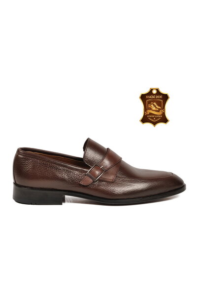 Marco Branchini Brown Genuine Leather Leather Sole Men's Classic Shoes 0102011 m