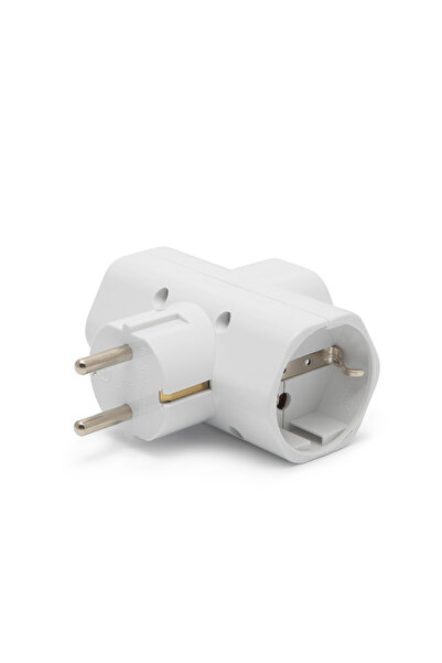 Alista Home Adaptor de priză triplu tip T cu împământare și protecție pentru ...