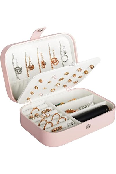 U-HOOME U HOOME Travel Jewelry Box, PU Leather Small Jewelry Organizer for Wo...