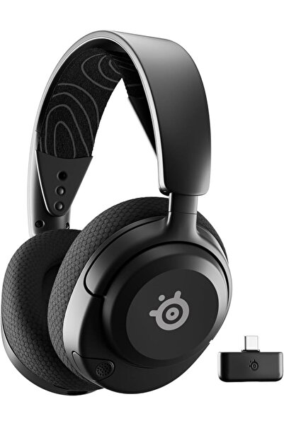 SteelSeries سماعة ألعاب لاسلكية للكمبيوتر Arctis Nova 5، باللون الأبيض