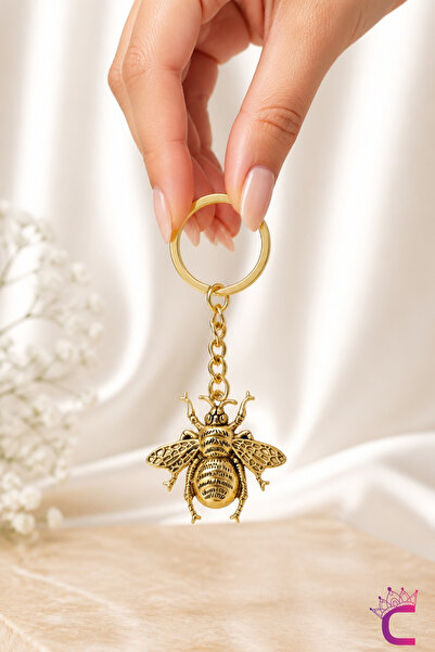 Cinderella Breloc și ornament pentru geantă din metal cu figurină de albină a...