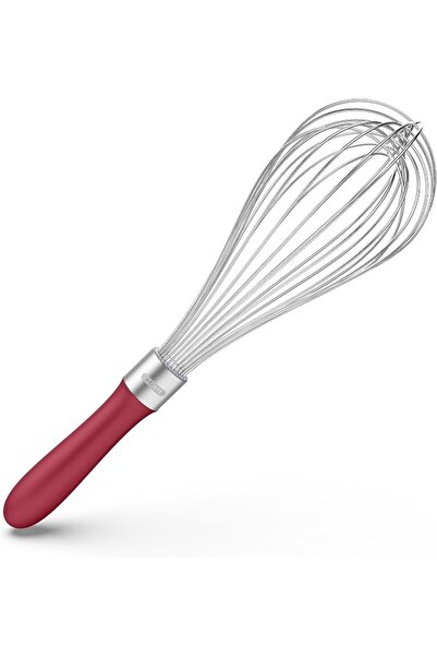 U-Taste Egg Whisk with 12 High Flex Wires for Wisk (30.6cm,Black) | 18/10 Sta...