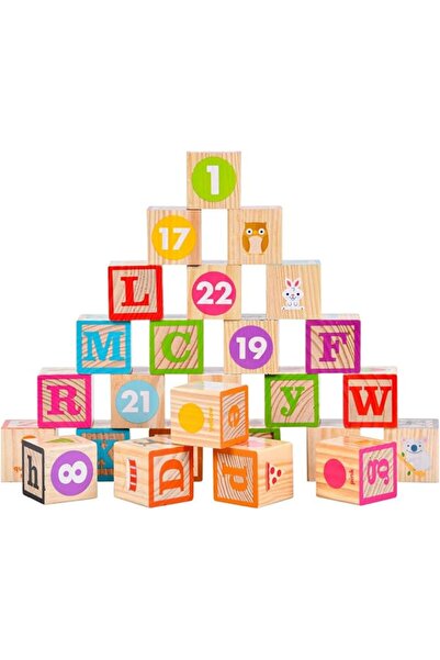 GENERAL Andanna Wooden Alphabet Blocks,26pcs ABC Wooden Blocks for Toddlers,W...