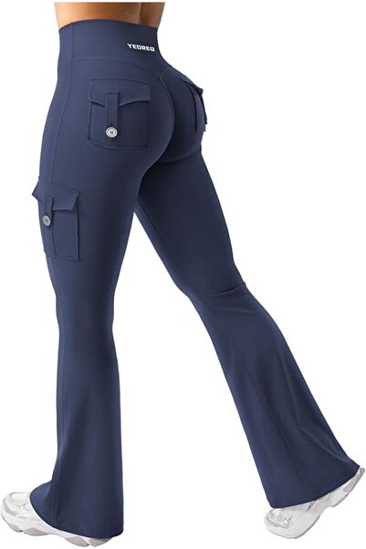 GENERAL YEOREO CoreFlex Women Workout Flare Leggings with Pockets Hidden Scru...