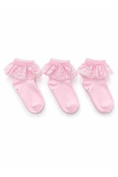 YAADE 3 Pairs of Soft Lace Seamless Girls' Socks