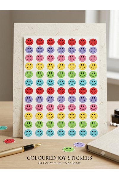 Genel Markalar 84 Adet Renkli Gülen Yüz Sticker Seti – Emoji Smiley Çıkartma ...