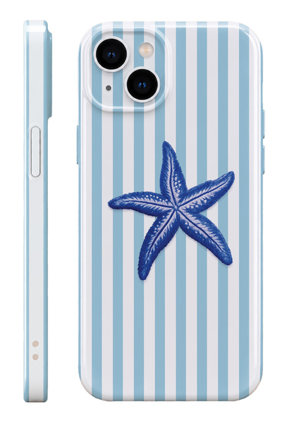 WANNA PROTECT iPhone 13 Deniz Yıldızı Protect Slim Parlak Tam Kaplayan Baskı ...