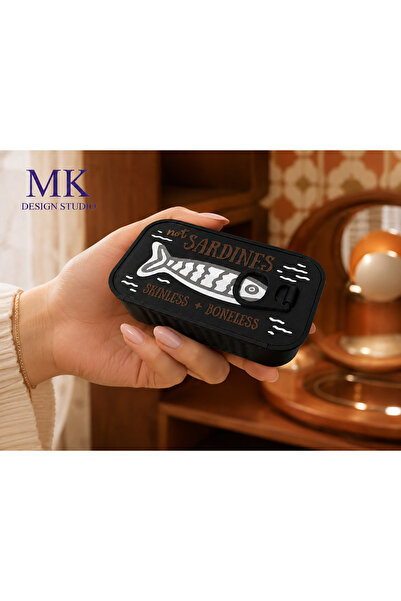 MK DESIGN STUDIO Sardalya Konservesi Tasarımlı Takı Kutusu | Seyahat Takı Org...