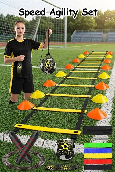Generic 16 Piece Nylon Agility Ladder Speed Training Set Soccer Footwork Dril...