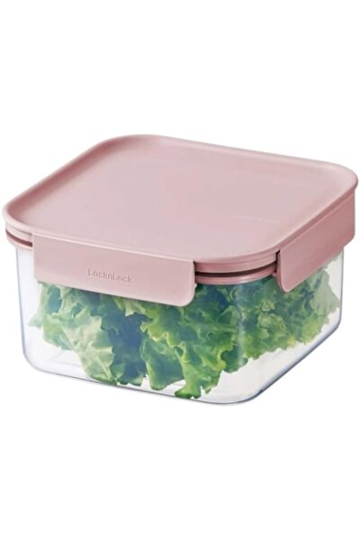 Generic Classic Plus Square Food Container – 1.25L Pink, 4-Side Locking, Stac...
