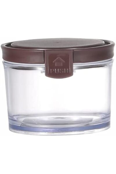 Generic Plastic Round Food Container, 250 ml Capacity, Blue/Brown/Green