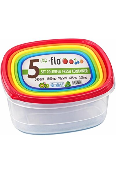 Generic 5 Container Set, Nesting Food Storage Containers, 2900ml-1800ml-1025m...
