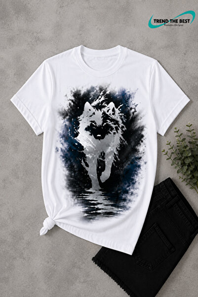 TREND THE BEST Trendin En İyisi Summer Walking Wolf Printed Unisex Girls, Boy...