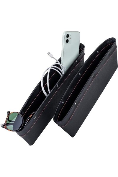 JOYZZZ Leather Car Seat Gap Filler Organizer, Car Console Catcher Prevents It...