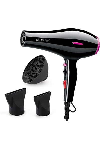 SOKANY Professional Hair Dryer 2400W Ionic Hairdryer AC Motor Blue Light Anio...