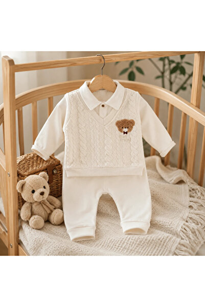 BEBELON Triko Süveterli 2 Lİ Bebek Takım