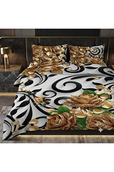 Elmas Dizayn Special Design Brand Double Duvet Cover Set Organic Satin & Cott...