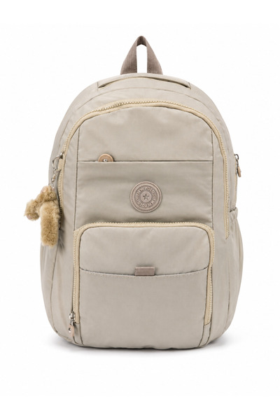 Dadacuq Krinkıl Fabric Bej Rucsac de lux pentru școală zilnică, cu accesorii ...