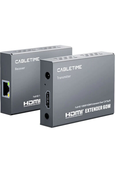 Cabletime Επεκτατής Βίντεο HDMI Ct-hehd-fg60 μέσω Καλωδίου RJ45 1080p/60Hz έω...
